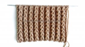 Очень объёмная резинка спицами для шапок, снудов, горловины ⭐ Схема