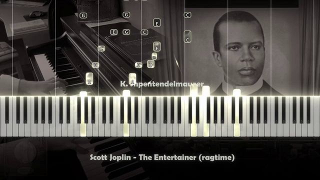 С. Джоплин - "Артист эстрады" (туториал для ф-но) | S. Joplin - The Entertainer (piano tutorial) смотреть онлайн