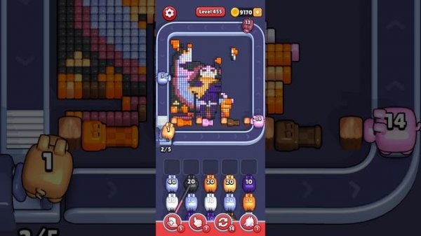 Прохождение 455 уровня Pixel Flow