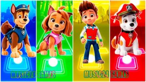 Мультики для Детей Щенячий Патруль Tiles Hop - ГОНЩИК, СКАЙ, РАЙДЕР, МАРШАЛЛ