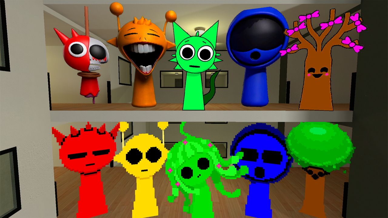 Спрунки Пиксель Хотят Вернуть своих друзей От Спрунки 4к и Спрунки с разными частями смотреть онлайн