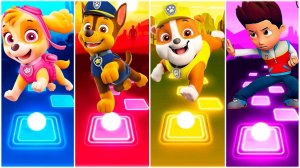 Мультики для Детей Щенячий Патруль Tiles Hop - СКАЙ, ГОНЩИК, КРЕПЫШ, РАЙДЕР