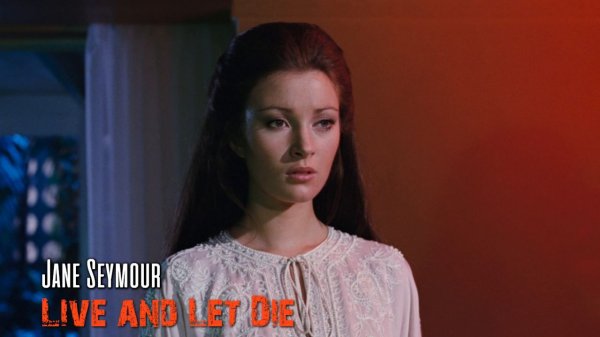 Jane Seymour, Roger Moore. Prediction (Live and Let Die, 1973)