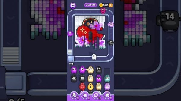 Прохождение 449 уровня Pixel Flow