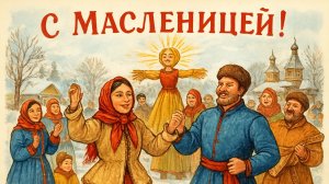 Поздравление с Масленицей! Праздник вкусного блина. Музыкальная видео открытка
