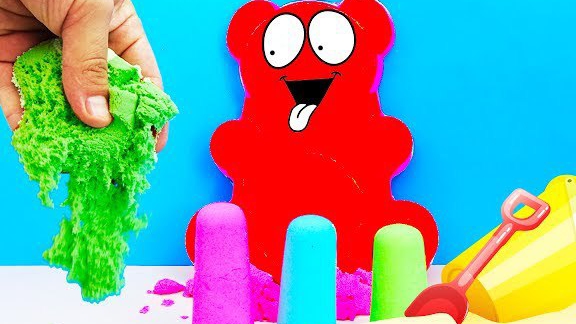 КИНЕТИЧЕСКИЙ ПЕСОК И ЖЕЛЕЙНЫЙ МЕДВЕДЬ ВАЛЕРА