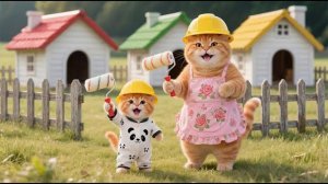 Рыжик и Мама-кошка строят теплый дом для брошенных щенков 🐶🏡💛 Смешные видео с кошками