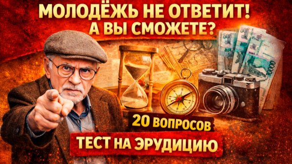 Молодёжь не справляется. А вы сможете? 20 вопросов на эрудицию