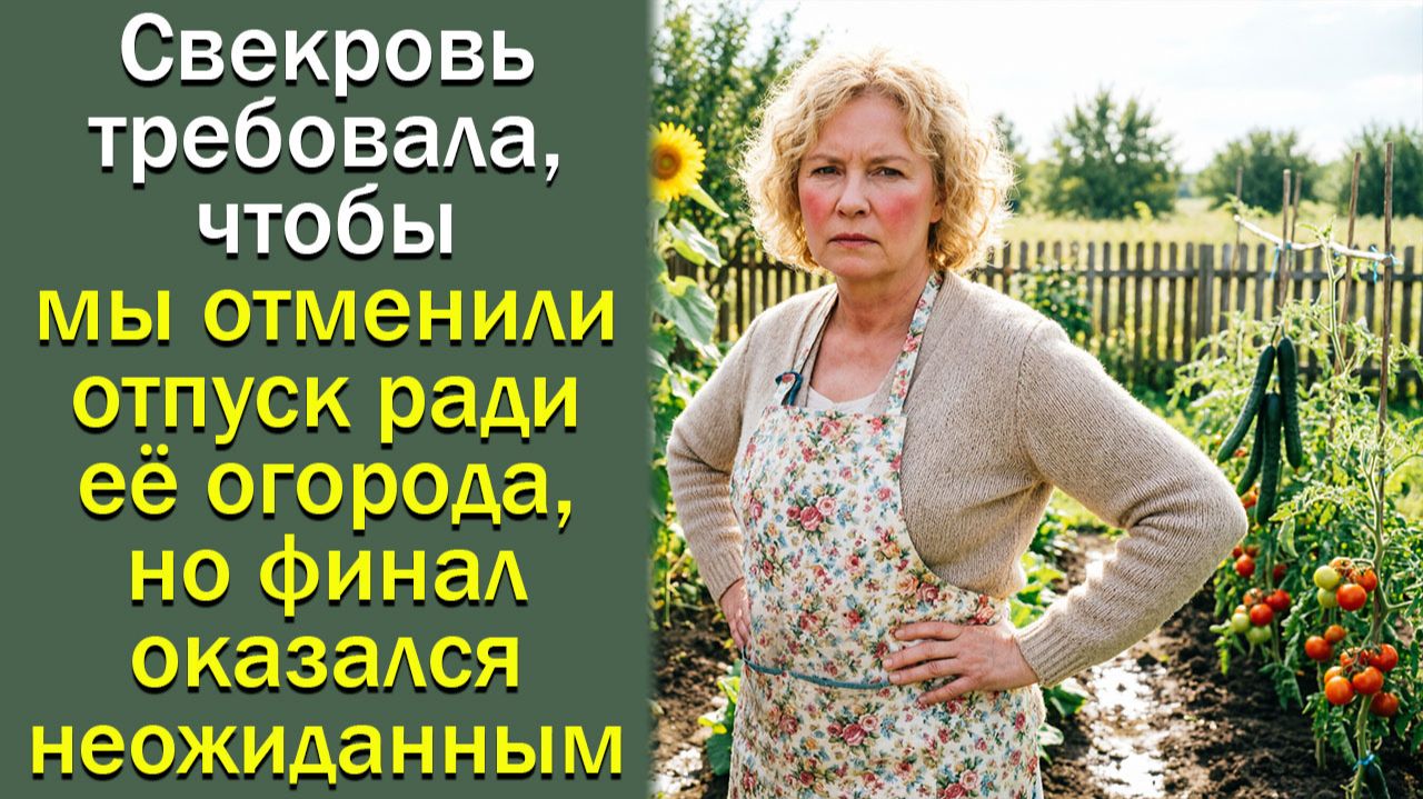 Свекровь требовала, чтобы мы отменили отпуск ради её огорода, но финал оказался неожиданным смотреть онлайн