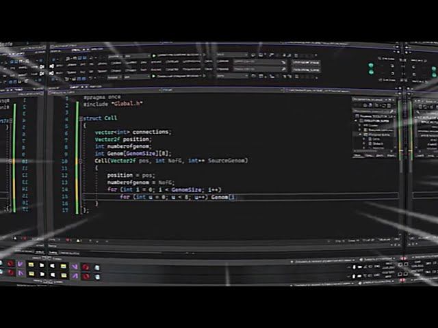 Programming timelapse Evolution of multicells creatures Эволюция многоклеточных существ SFML C++ смотреть онлайн