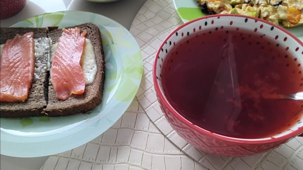 Мой завтрак диабетика. 15.02.