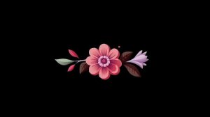Цветочки на черном фоне футажи для видеомонтажа