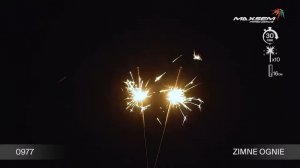 Бенгальские огни 0977   ZIMNE OGNIE   длина 16 см    время работы 30 секунд   в упаковке 10 штук