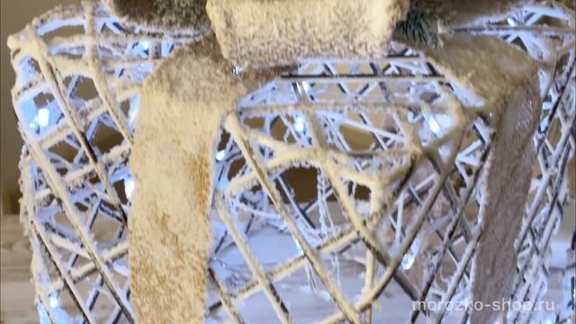 Набор светящихся декоративных коробок РЕКУЭР, ротанг, 60 тёплых белых LED-огней, 4080236