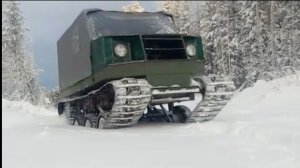 Гусеничный вездеход своими руками.Часть 6.  Испытания по снегу.