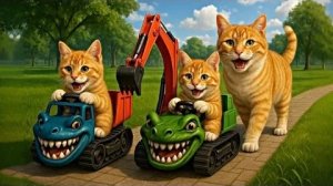 Мама-кошка подстригает шерсть на ферме и делает дома тигриную шапку для котят🐾🎩🐯