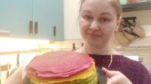 Готовлю цветные блинчики