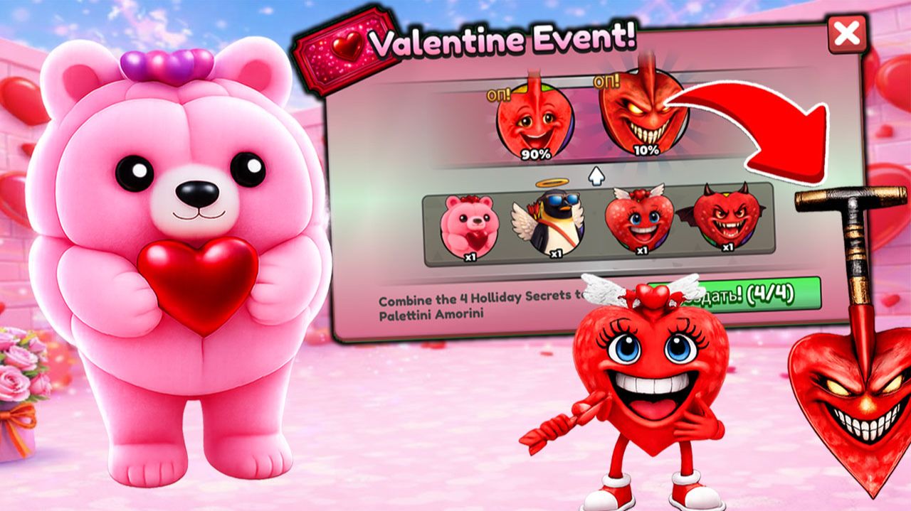 ВСЕ БРЕЙНРОТЫ С ИВЕНТА ВАЛЕНТИН И ПРЕСТИЖНЫЙ КОМБИНАСИОН в ROBLOX Brainrot Evolution смотреть онлайн