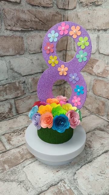поделка на 8 марта из цветной бумаги