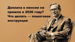 Доплата к пенсии не пришла 2026 год