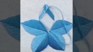 ❗️ Вышиваем красивый цветок🩵