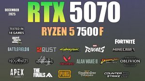 RTX 5070 + Ryzen 5 7500F: Test in 18 Games - RTX 5070 Game Test