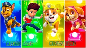 Мультики для Детей Щенячий Патруль Tiles Hop - ГОНЩИК, РАЙДЕР, КРЕПЫШ, СКАЙ