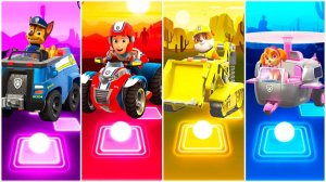 Мультики для Детей Щенячий Патруль Tiles Hop - ГОНЩИК, МАРШАЛЛ, КРЕПЫШ, СКАЙ