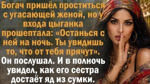 Богач пришёл проститься с умирающей женой, но у входа цыганка прошептала： «Останься с ней на ночь