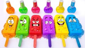 Мультики для детей и малышей. Учимся  делать радужный крем и мороженое из кинетического песка