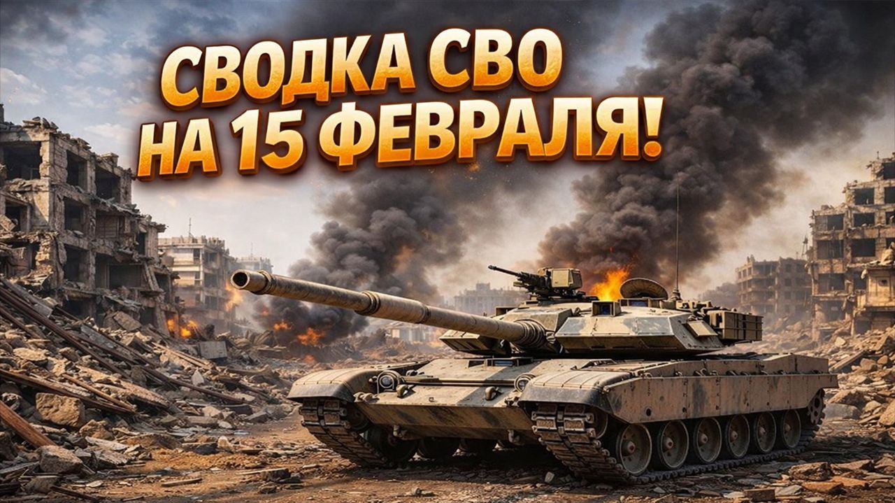 Сводка СВО на 15 Февраля - Новости СВО на Украине. Новости сегодня 15.02.2026 смотреть онлайн