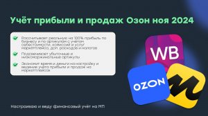 Демо продукта Учёт продаж и прибыли на Озон для селлеров на базе Excel