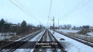 Поезд в Польше. Познань - Збоншинек. Вид из кабины.