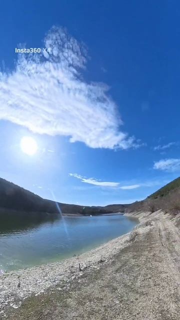 Крым озеро Новоульяновка Плюс 18 воздух февраль