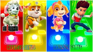 Мультики для Детей Щенячий Патруль Tiles Hop - МАРШАЛЛ, КРЕПЫШ, СКАЙ, РАЙДЕР