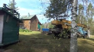 Жизнь в Деревне-По Грибы-Работает Строительная Техника-Перевожу Бытовку-Душевую-Контейнер-Осень