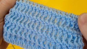 Объёмный 3D узор спицами. узоры на двух спицах.