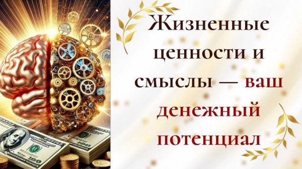 Жизненные ценности и смыслы — ваш денежный потенциал