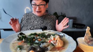 Перекусов у меня много, а ГЛАВНОЕ наесться вдоволь/Огромная тарелочка супчика/Мукбанг