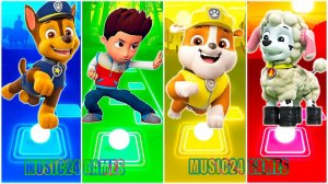 Мультики для Детей Щенячий Патруль Tiles Hop - ГОНЩИК, РАЙДЕР, КРЕПЫШ, МАРШАЛЛ