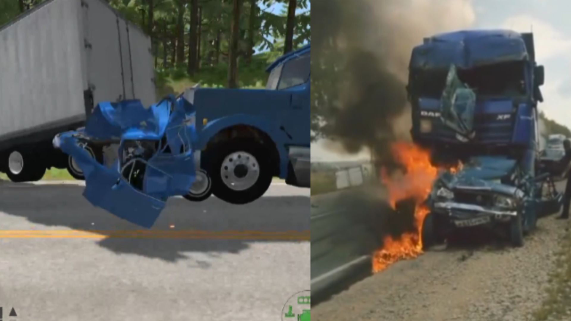 Аварии на реальных событиях в beamng drive #27