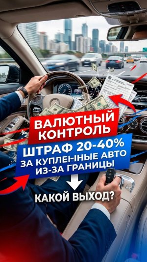 40% от цены авто штраф, за покупку авто из-за границы.