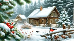 С добрым воскресным зимним утром! Красивая музыкальная открытка.