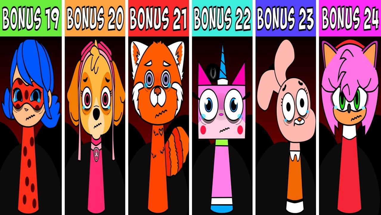 INCREDIBOX SPRUNKI: ВСЕ БОНУСНЫЕ ПЕРСОНАЖИ 🔀 В ПЕРЕМЕШКУ! 🎁🌀 смотреть онлайн