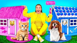 СТРОИМ ДОМИКИ ДЛЯ ЖИВОТНЫХ. ВИДЕО ДЛЯ ДЕТЕЙ