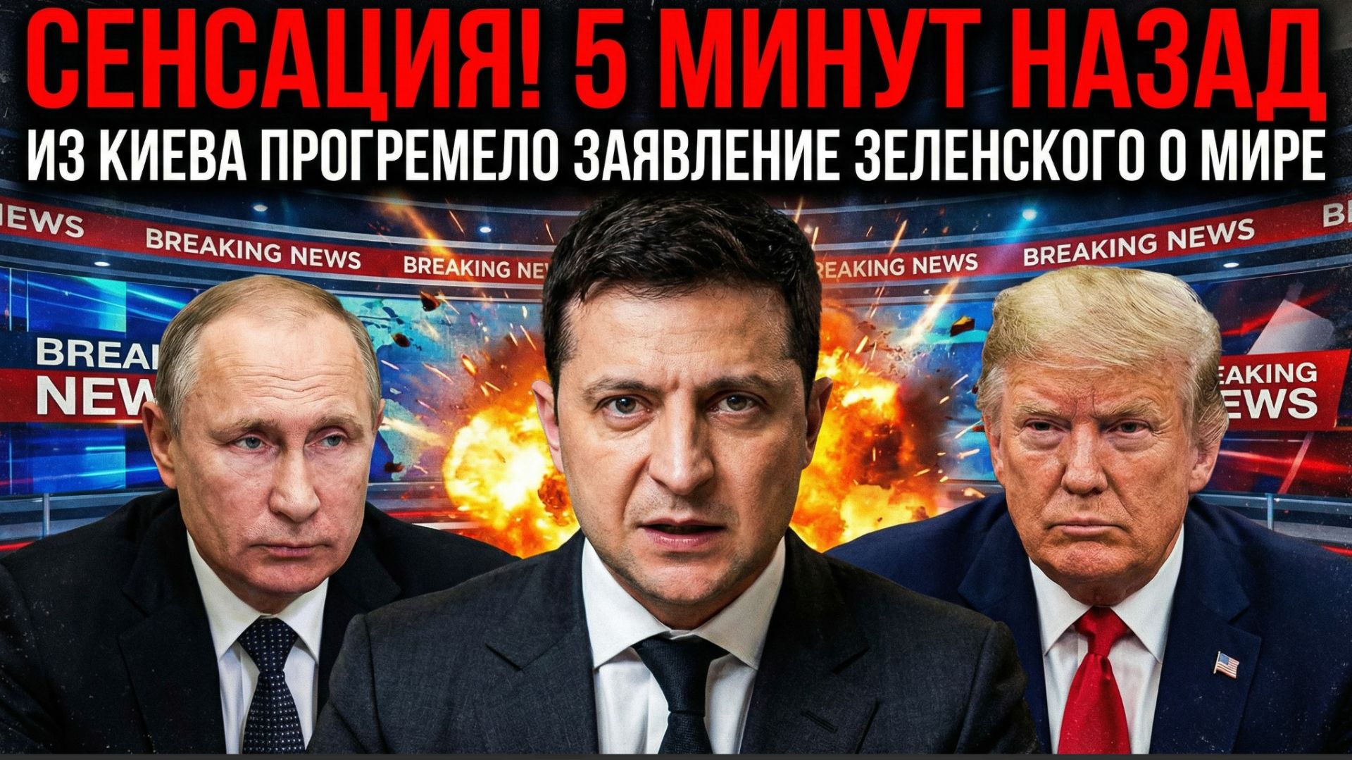 СЕНСАЦИЯ! 5 МИНУТ НАЗАД ИЗ КИЕВА ПРОГРЕМЕЛО ЗАЯВЛЕНИЕ ЗЕЛЕНСКОГО О МИРЕ смотреть онлайн