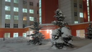 Дубнинская городская больница в снегу / Достопримечательности города Дубна / Зима 2026