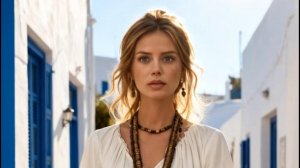 AI видео ( Первые шаги на Миконосе)