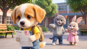 Маленький щенок получил плохую оценку в школе... Мамина любовь помогла ему исправиться на пятёрку❤️