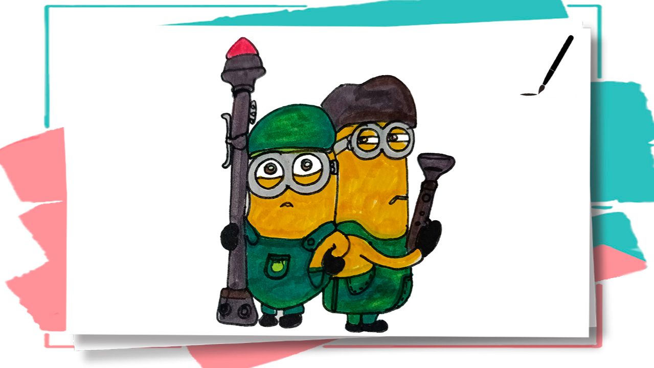 Рисуем Миньонов_ Рисунок к 23 февраля смотреть онлайн